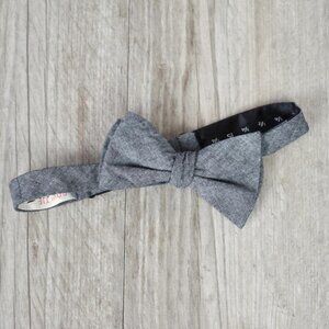 Bow Tie Tuesday Adjustable Neck Heather Gray Cotton Twill Bow Tie